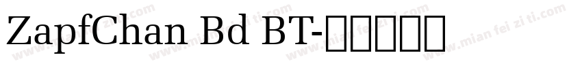 ZapfChan Bd BT字体转换